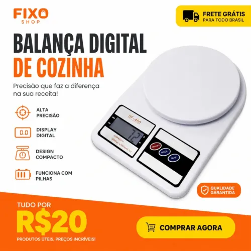 Balança de Precisão Cozinha Dieta Fitness - Nova Lacrada