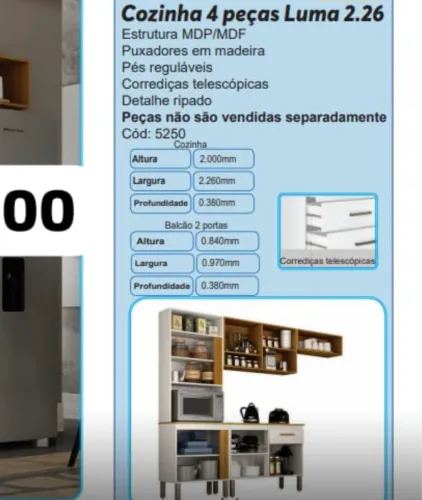 Armário de cozinha - menos de um ano de uso