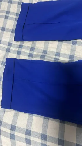 Calça azul de linho