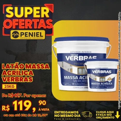 Latão Massa Corrida Verbras 25 kg