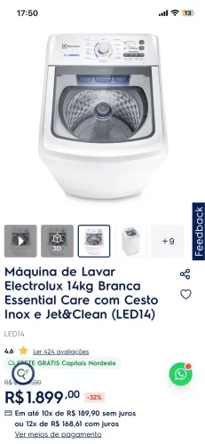 Máquina de lavar