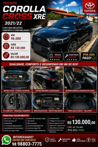 Toyota Corolla Cross XRE 2.0 16V Flex AUT 2022