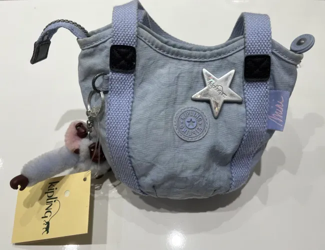 Bolsa mini Kipling azul clara