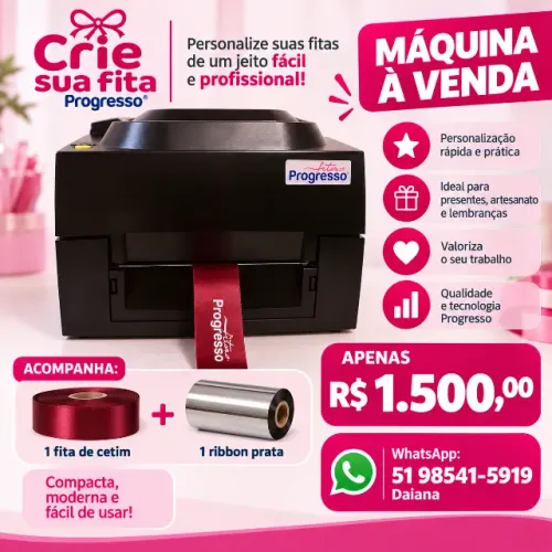 Maquina de Personalizar fita de cetim