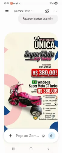 Moto infantil elétrica