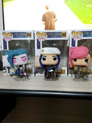 Lote Funko Pop Arcane League Of Legends - Jinx 1602 - Vi 1601 - Caitlyn 1488