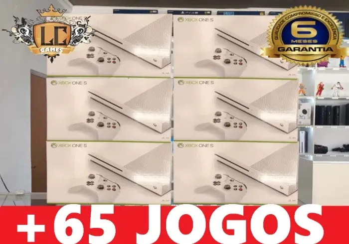 XBOX ONE S 5OOGB + 65 JOGOS + GARANTIA O6 MESES + BRINDES ( LOJA FISICA )