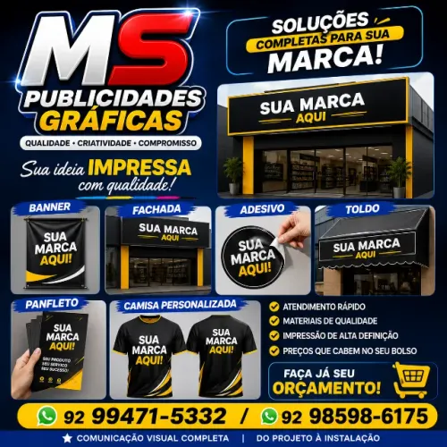 GRÁFICA: BANNER, FACHADA, ADESIVO, LETREIROS , ACM E MUITO MAIA!