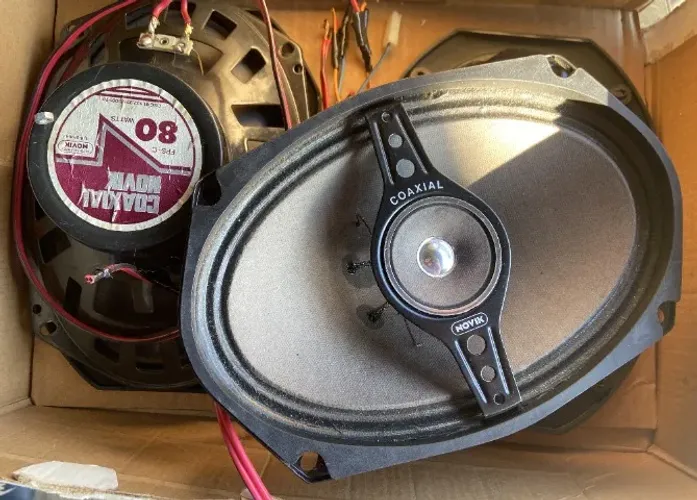 Par Alto Falantes 6x9 Novik FPS-C 80W Coaxial Vintage Carro Antigo Com Telas