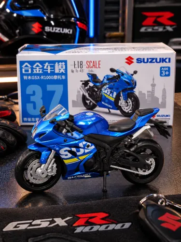 Suzuki GSX-R1000 Miniatura 1:18 | Esportiva de Coleção