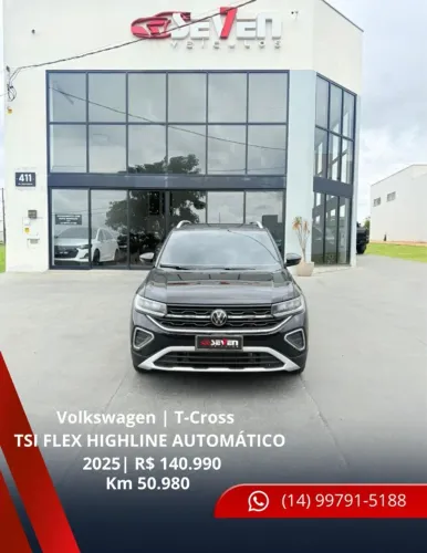 Volkswagen T-Cross Highline 1.4 TSI Flex 16V 5P AUT 2025