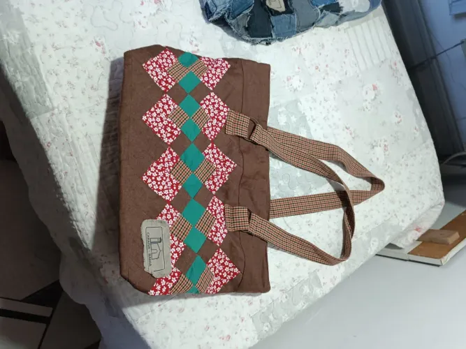 Bolsa de ombro de tecido