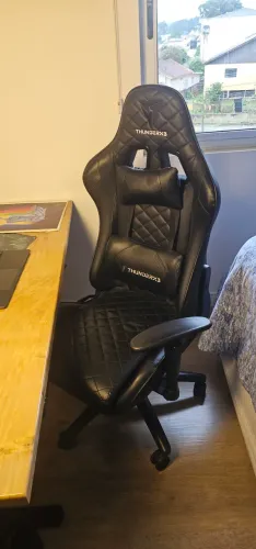 Cadeira gamer thunderx3 tgc12 + mesa ergonômica elétrica mars