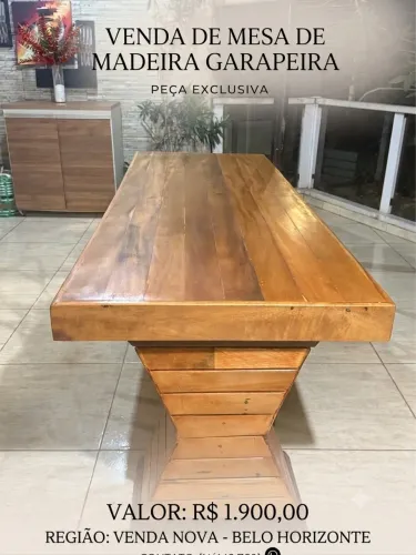 Mesa rustica (SEM AS CADEIRAS) 2.35x0.84