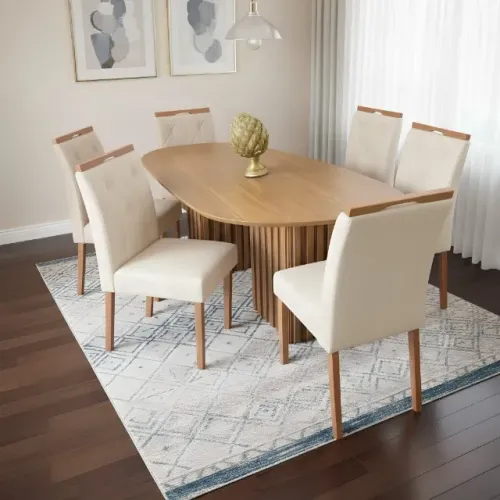 Mesa de jantar Isis com 6 lugares