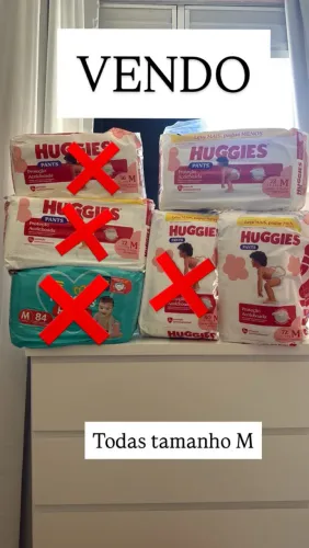 VENDO FRALDAS HUGGIES M