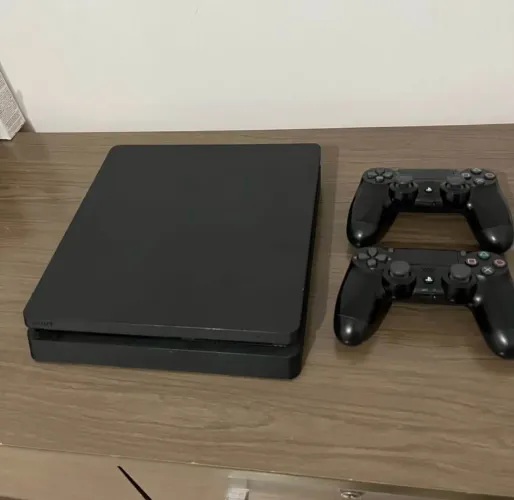 Ps4 Slim Muito Novo 2 Controles Completo + Jogos 