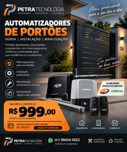 kit Motor automatizador portão garagem - Novo Instalado