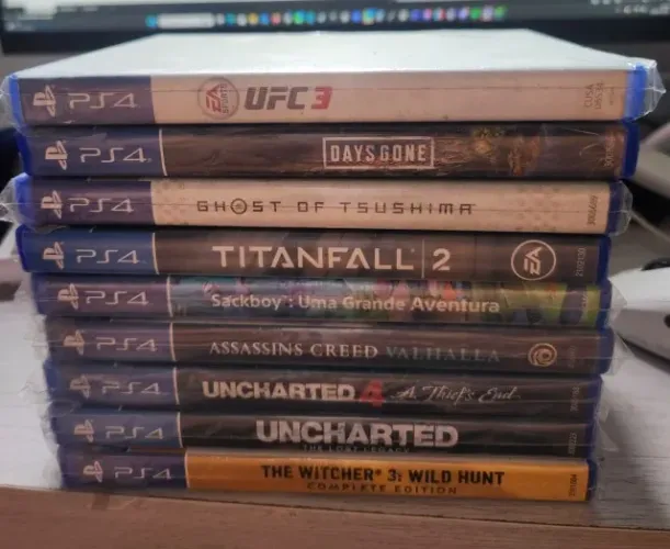 Jogos de PS4 preços na descrição