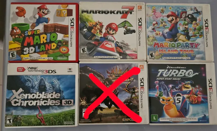 5 jogos nintendo 3DS