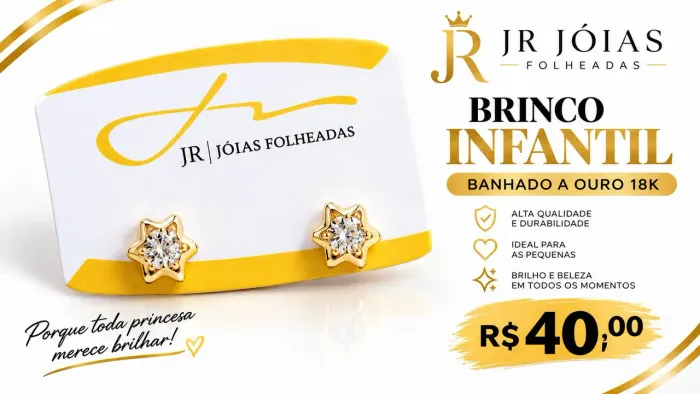 Brincos infantis 18k