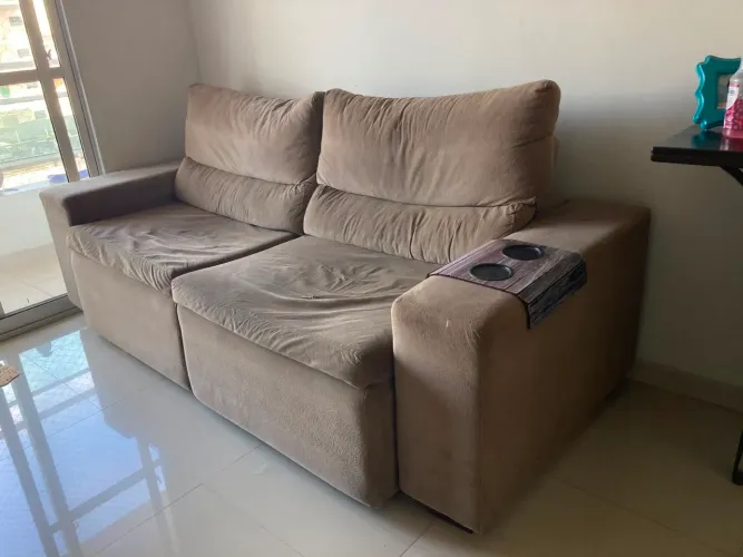 Sofa Grande Marrom retratil