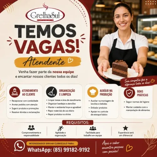 Atendimento (Confeitaria / Self Service)