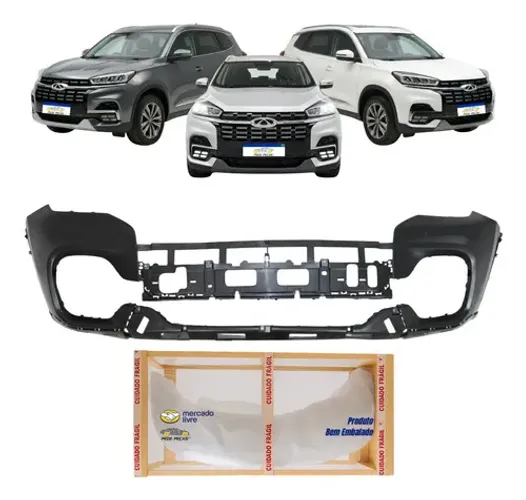 Parachoque Dianteiro Chery Tiggo 8 2021 2022 2023 2024 2025 Preto