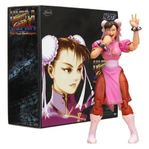Street Fighter Action Figure Chun Li Next Level Boneco Rosa Jada Toys Figura De Ação Delux