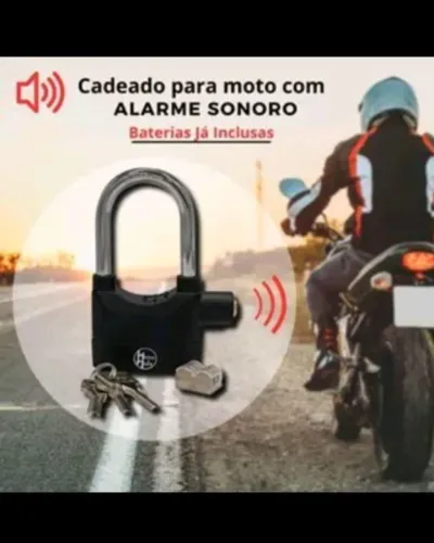Trava de Alarme para Motos Bicicletas e Portões de Residências e Comércios