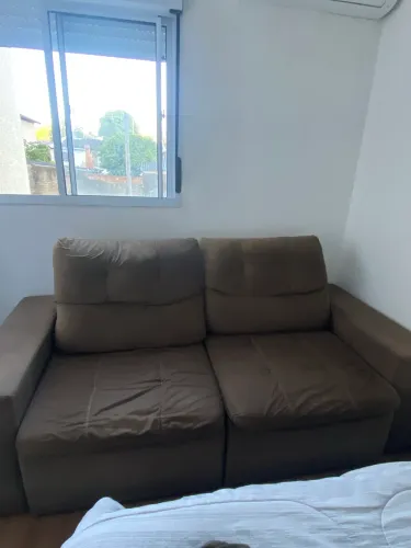Sofá 2 Lugares Grande 2m Marrom Muito Confortável