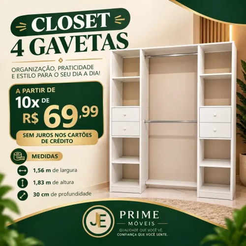Closet vazado em mdf
