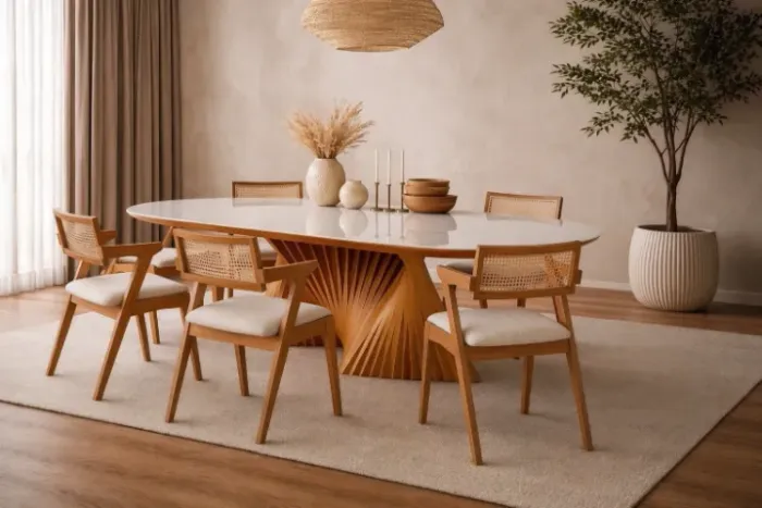 Conjunto de jantar maciço diversas cores e tamanhos