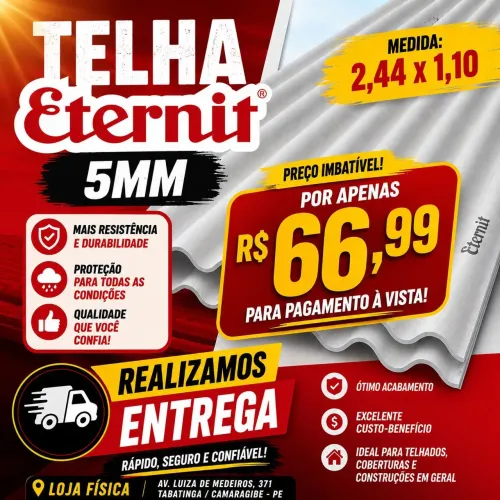 Telha 2,44x1,10 5 mm