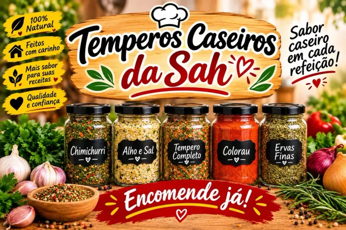Temperos caseiros da Sah