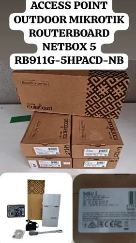 01UN: ACCESS POINT OUTDOOR MIKROTIK ROUTERBOARD NETBOX 5 RB911G-5HPACD-NB BRANCO