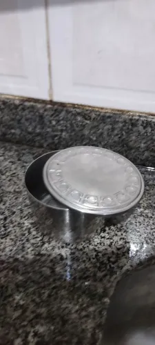 Mantegueira, vasilha de alumínio para colocar manteiga apenas $10