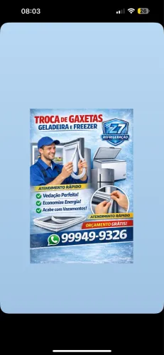 Instalação borrachas/gaxetas de geladeira 