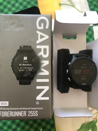 Garmin Forerunner 255S Music - Preto (Caixa completa / Impecável)