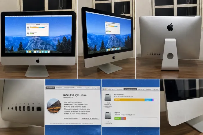 iMac Apple 21,5? + SSD 240GB + HD 1TB - Funcionando