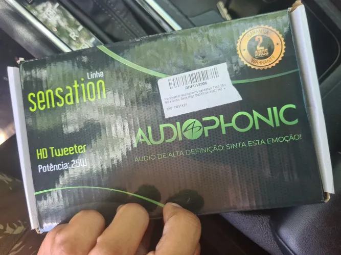 Par Tweeter Audiophonic Sensation TKS1 25W RMS Domo Seda HD + Crossovers (Estado de Novo)