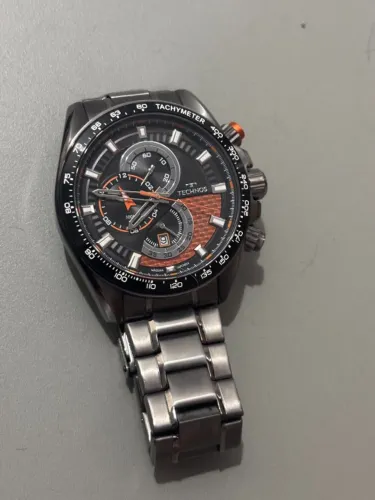 relógio masculino technos carbon grafite