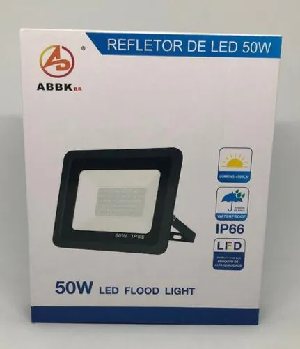 Refletor 50w Branco Frio Bivolt Potência Real À Prova Dágua Novo na Caixa