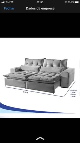 SOFA RETRATIL RECLINÁVEL MÁXIMO PLUS 2,50 MTS