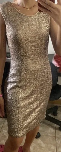 Vestido paetê dourado