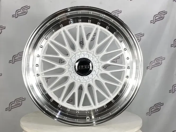 Rodas BBS Branca Borda Diamantado 5x114 e 5x120 - 20x8,5 e 20x9,5