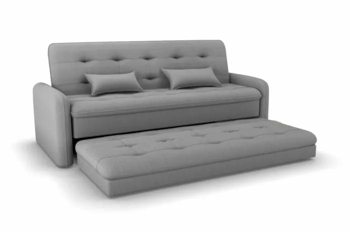 Sofa Cama 200cm Linho Cinza Alta Performance r54