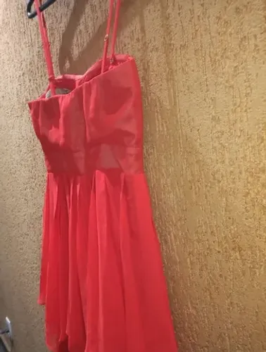 Vestido vermelho Chiffon