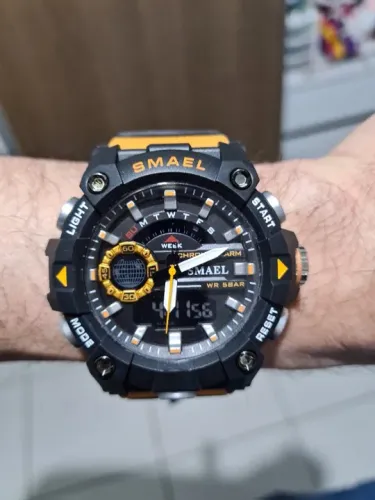 Relógio Estilo G-Shock Militar Pulseira de Silicone Alta Qualidade Robusto 1 Ano Garantia