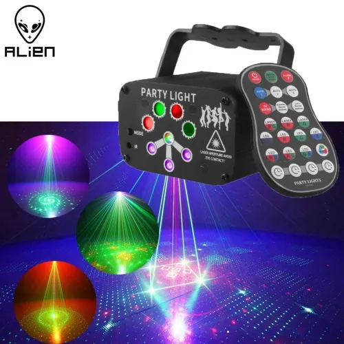 Projetor Laser ALIEN Dj/128 Padrões/Rgb E Uv/Canhão festa-balada/ Raio  Holográfico